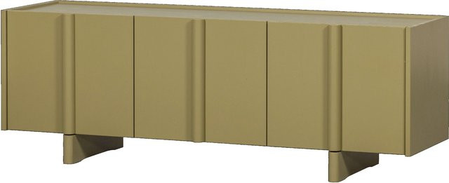 Lowboard MOUTIQUE LILOU aus Massivholz Kiefer in Grün, B/T/H: 152 x 46 x 53 cm - Bild 1