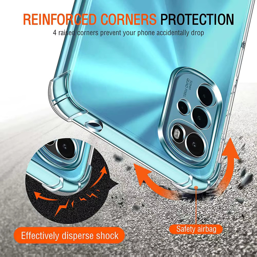 Ricestate Transparente Airbag-Schutzhülle für Motorola Moto G10 G20 G30 G13 G14 G31 G41 G60 G72 G75 G85 G54 G55 5G Stoßfeste Handyhülle - Bild 2