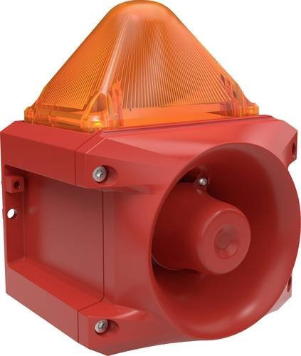 Pfannenberg Kombi-Signalgeber PRO X 10 in Rot aus Aluminium, 10-60V DC, 24 V/DC, 116 dB - Bild 1