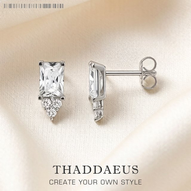 Thaddaeus Ohrstecker, 925 Silber, Damen - Bild 1