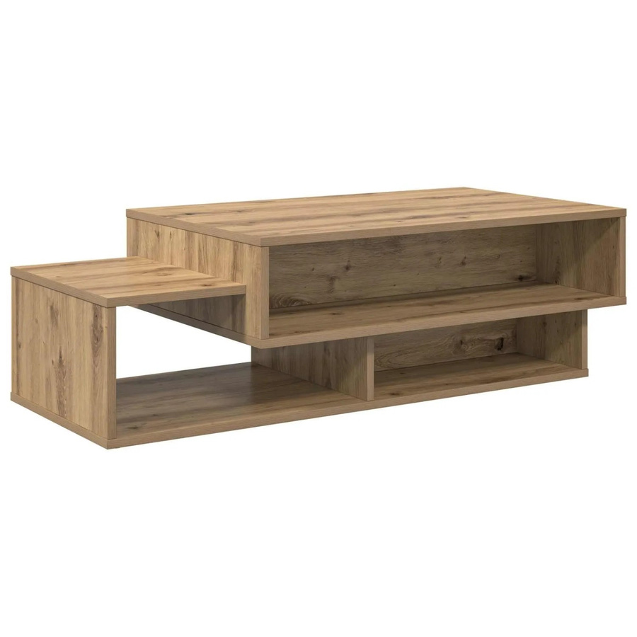 vidaXL Couchtisch Artisan-Eiche in Braun aus Holzwerkstoff, B/T/H: 105 x 50 x 32,5 cm - Bild 2