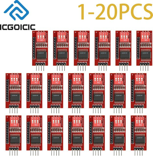 PCF8574 PCF8574T I/O I2C Port Interface Erweiterungsmodul für Arduino in Rot - Bild 1
