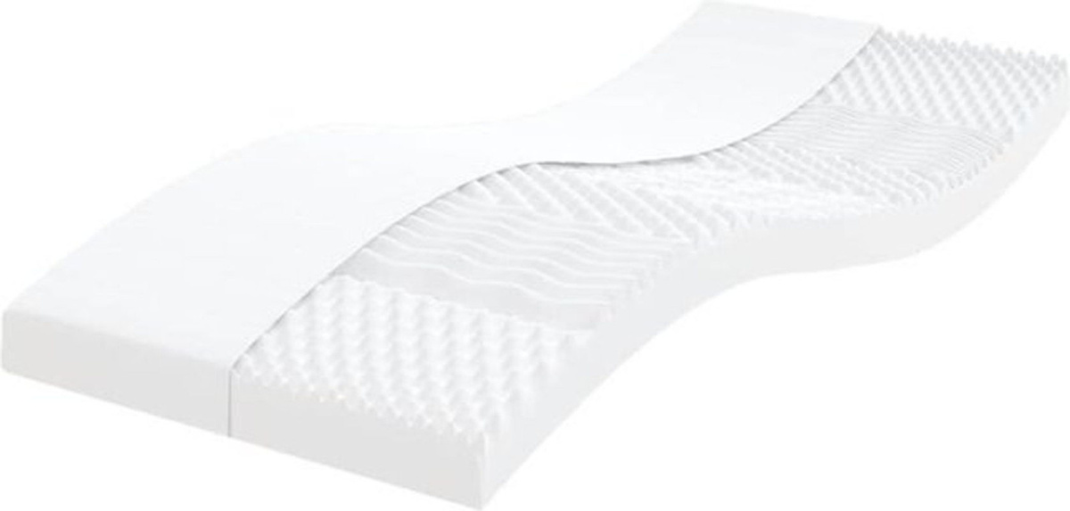 Vidaxl 7-Zonen Schaumstoffmatratze in Weiß, B/T: 100 x 220 cm - Bild 1