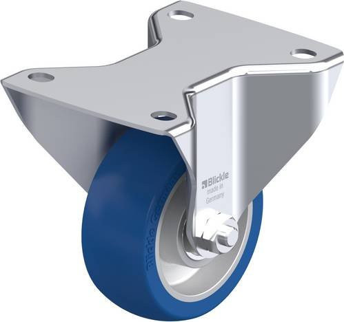Blickle Bockrolle BK-ALBS 100K-3 in Blau und Silber aus Stahl mit einem Rad-Durchmesser von 100 mm und einer Tragfähigkeit von maximal 320 kg - Bild 1