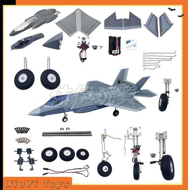 Xfly F-35 EDF Ersatzteile, Rumpf, Flügel, Fahrwerk, Stütze, EPO-Schaum - Bild 1
