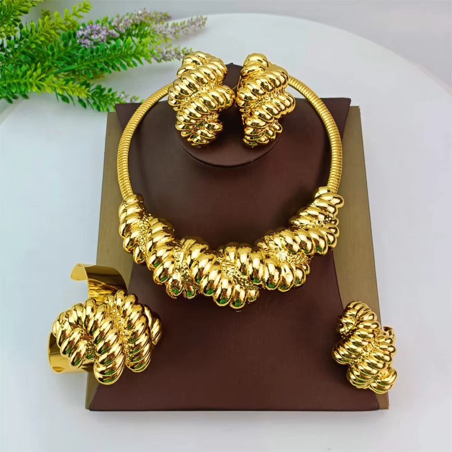 Emma Schmuck-Set Halskette, Ohrringe, Gold, Damen - Bild 2