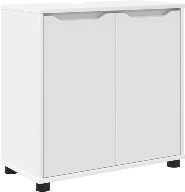 vidaXL Badezimmerwaschbecken-Schrank mit Regal in Weiß, B/T/H: 60 x 30 x 60 cm - Bild 1