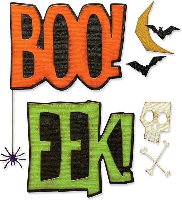 Sizzix Thinlits Stanzschablone Big Frights by Tim Holtz in Silber und Multicolour - Bild 1