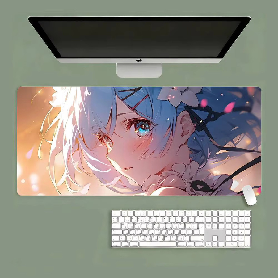 Großes Anime Rem Mauspad aus Re:Zero als Schreibtischunterlage und Laptop-Tastaturmatte in Multicolour - Bild 4