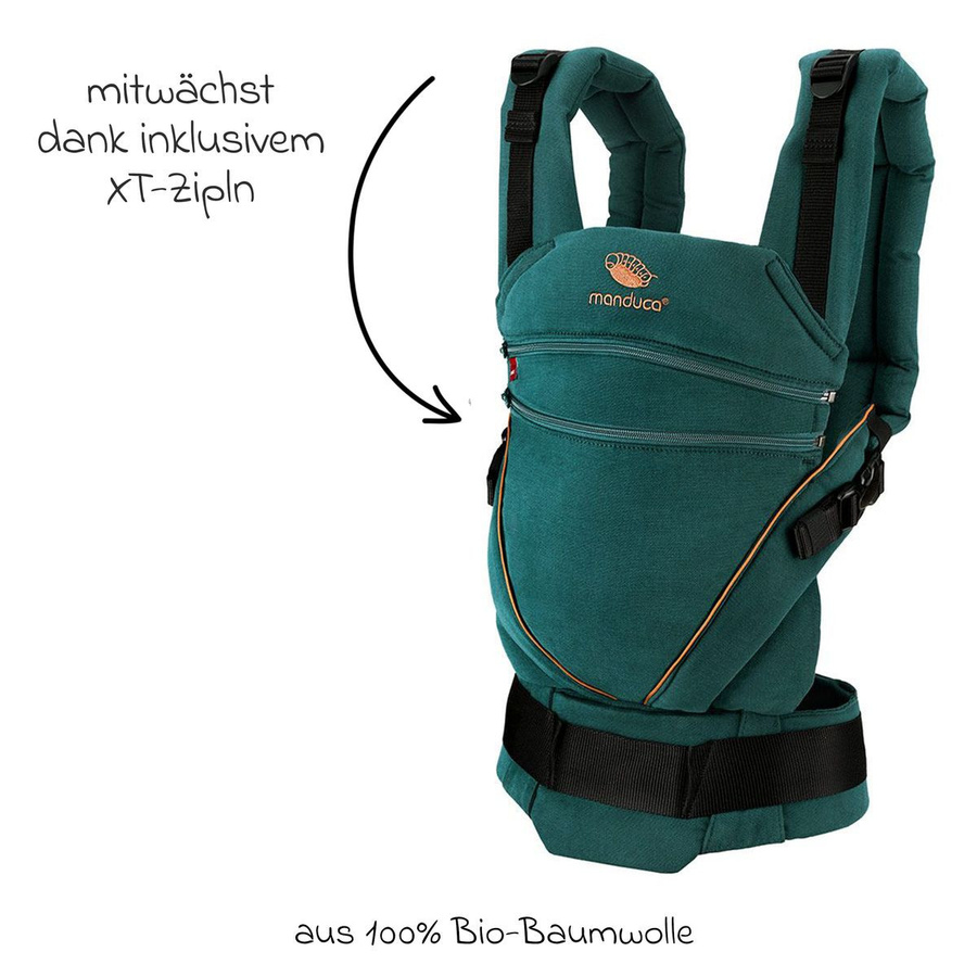 Manduca Babytrage XT Cotton in Denimteal Toffee aus Baumwolle - Bild 3