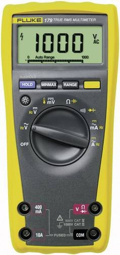 Fluke 179 Digitales Hand-Multimeter Gelb, kalibriert nach ISO, CAT III 1000 V, CAT IV 600V, 6000 Counts - Bild 1
