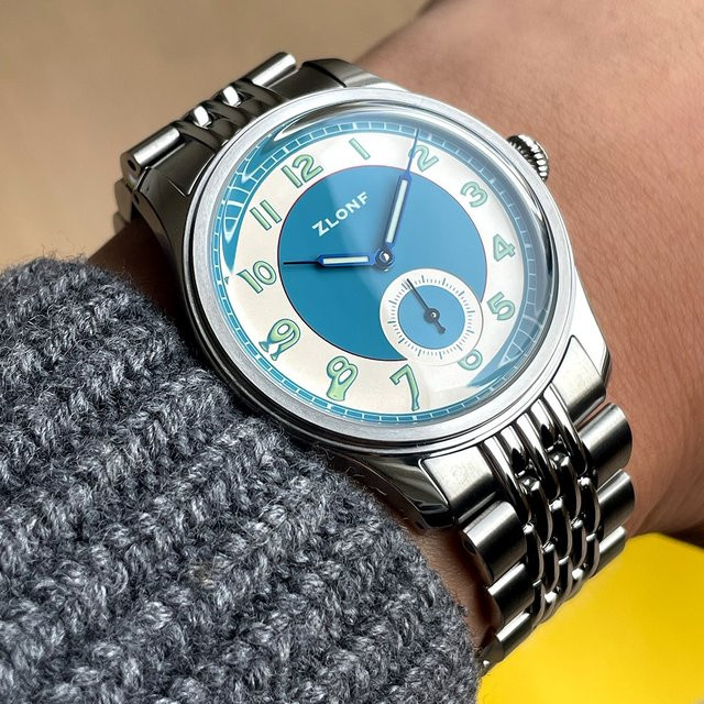 GRMONTRE Armbanduhr, Handaufzug, Edelstahl, Blau, Herren - Bild 1