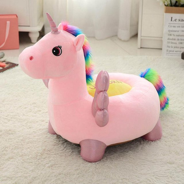 Einhorn Kindersofa Plüschtier Puppe, Sitzkissen, 40cm - Bild 1