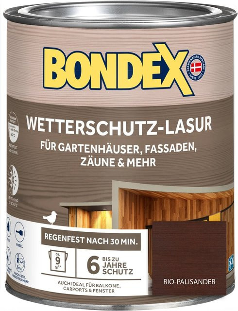 Bondex Wetterschutz-Lasur Rio-Palisander wasserbasiert braun 750 ml - Bild 1
