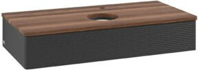 V&B Waschtischunterschrank Antao mit Frontstruktur, weiß lackiert, B/T/H: 100 x 50 x 19 cm - Bild 1