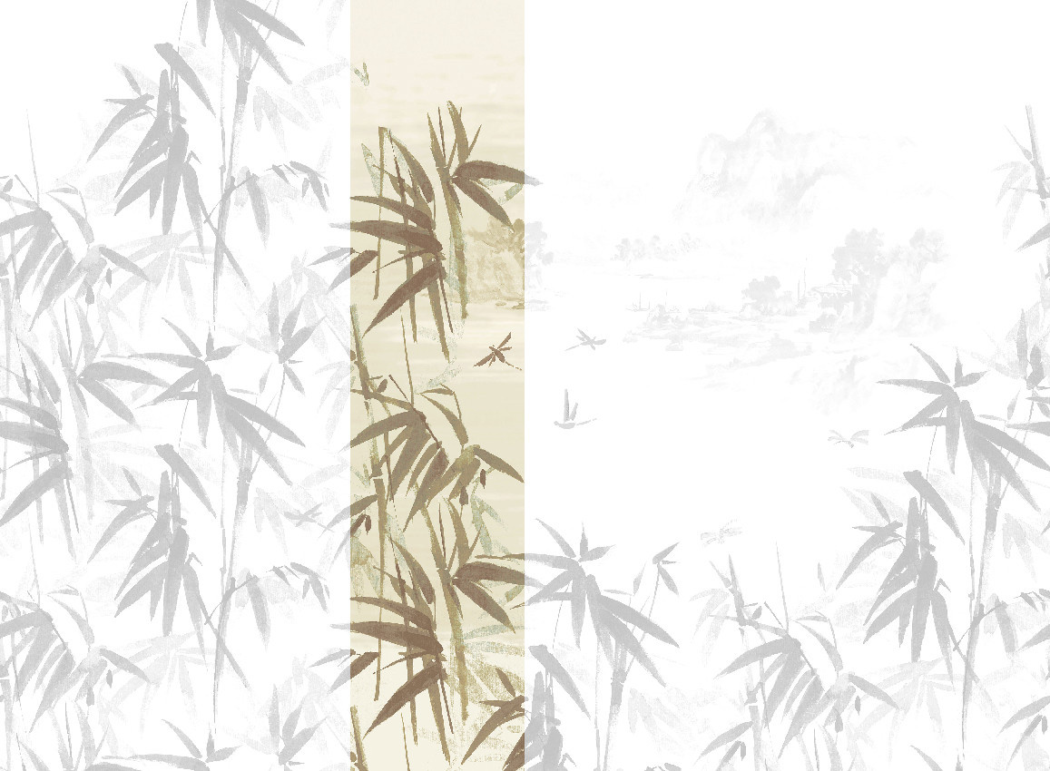 Jannelli & Volpi Mural Ine Sepia Panel 3 Wandtapete aus Vinyl in Braun und Beige mit orientalischem Floral-Design - Bild 1
