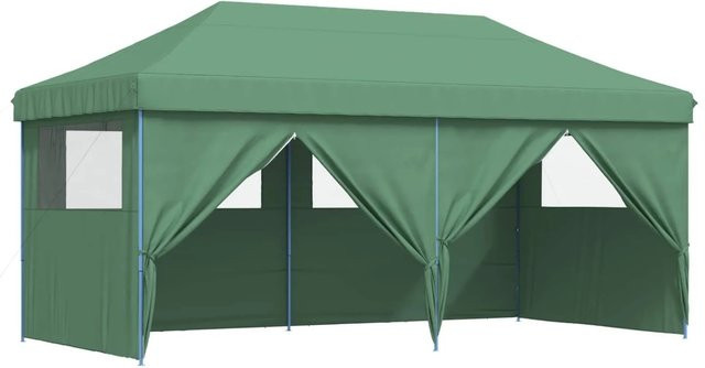 vidaXL Party-Zelt Grün aus Oxford-Stoff und Stahl, B/T/H: 580 x 292 x 315 cm - Bild 1