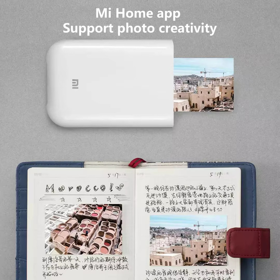 Xiaomi Mi Tragbarer Mini Fotodrucker Weiß mit Bluetooth und Thermal-Technologie - Bild 2