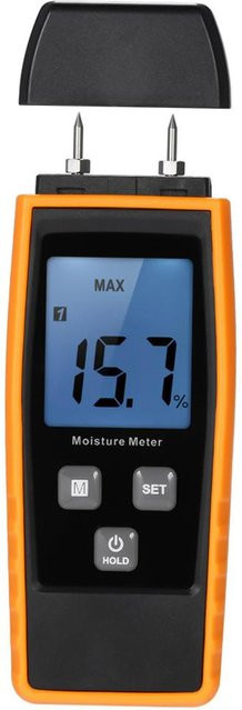 Kkmoon Digitales Handheld Mini Holzfeuchtigkeitsmessgerät mit LCD-Display in Schwarz - Bild 1