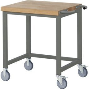 STIER Fahrbare Werkbank Premium in Grau aus Stahl und Holz, B/T/H: 75 x 70 x 88 cm - Bild 1