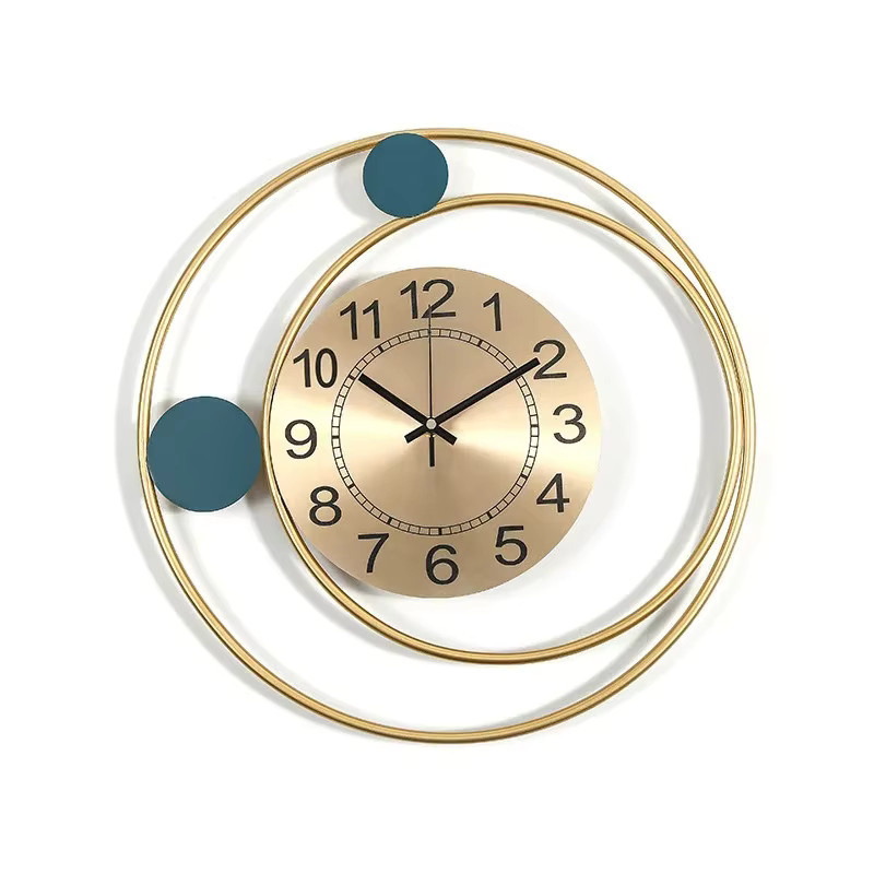 NOCCLILI Wanduhr in Gold, minimalistisches geometrisches Design, geräuschlos, B/H: 42 x 42 cm - Bild 5