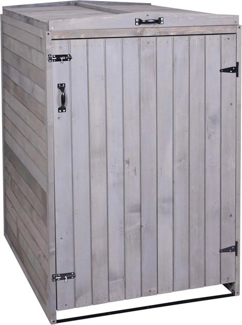 MCW Mülltonnenverkleidung XL aus Holz für 1 bis 2 Mülltonnen, erweiterbar, Farbe: Anthrazit-Grau, B/T/H: 126 x 80 x 98 cm - Bild 2
