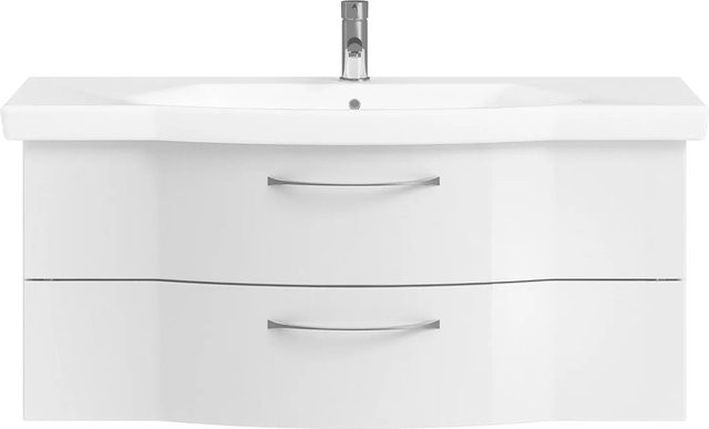 Pelipal Waschbeckenunterschrank Quantum 03 Weiß Hochglanz Breite: 115 cm - Bild 1