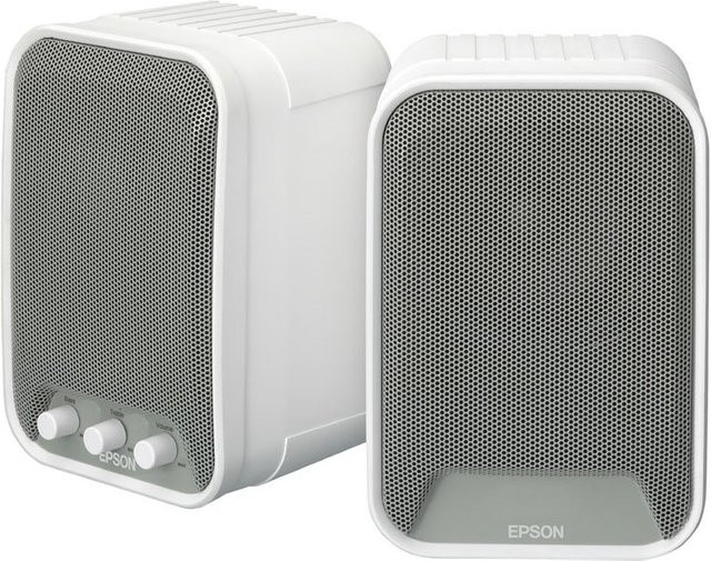 Epson ELPSP02 Lautsprecher für linken und rechten Kanal in Weiß mit 30 Watt Gesamtleistung - Bild 1