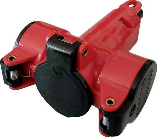 N & L 10191 3fach-Kupplung aus Thermoplast in Rot, 230V, IP20 - Bild 1