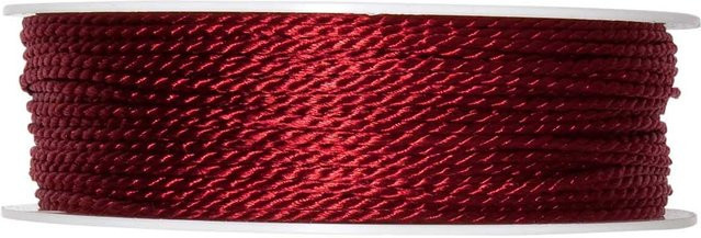 Halbach Kordel 2mm 10m Bordeaux aus Acetat, Polyester und Baumwolle - Bild 1
