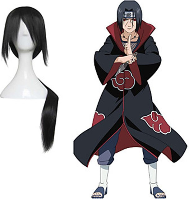 HAIRJOY Synthetische Haar-Cosplay-Perücke, schwarz, lang, gerade - Bild 1