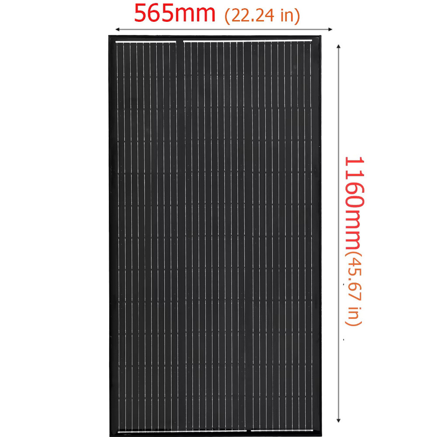 BOGUANG 150W Solarpanel Leichtgewicht-Modul in Schwarz mit 19,8V für 12V Batterieladung, Camping und Heimbeleuchtung - Bild 2