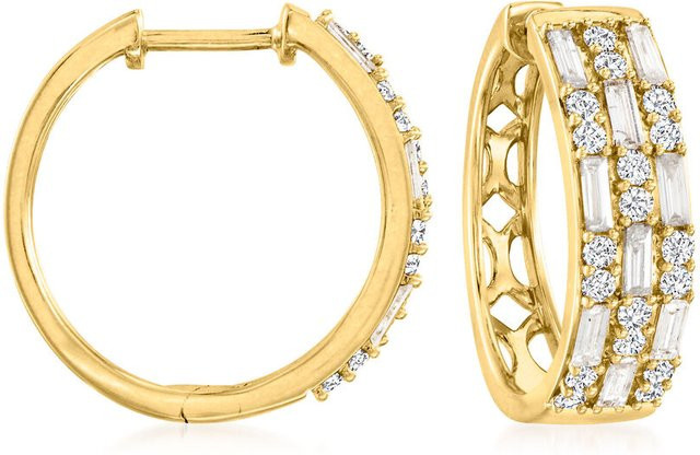 YoYo Creolen, Gold, Zirkonia, Damen - Bild 1