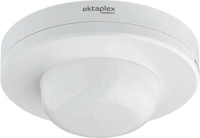 Oktaplex Pia Präsenzmelder mit 360° Erfassungsbereich, IP65 wetterfest, LED, Weiß - Bild 1