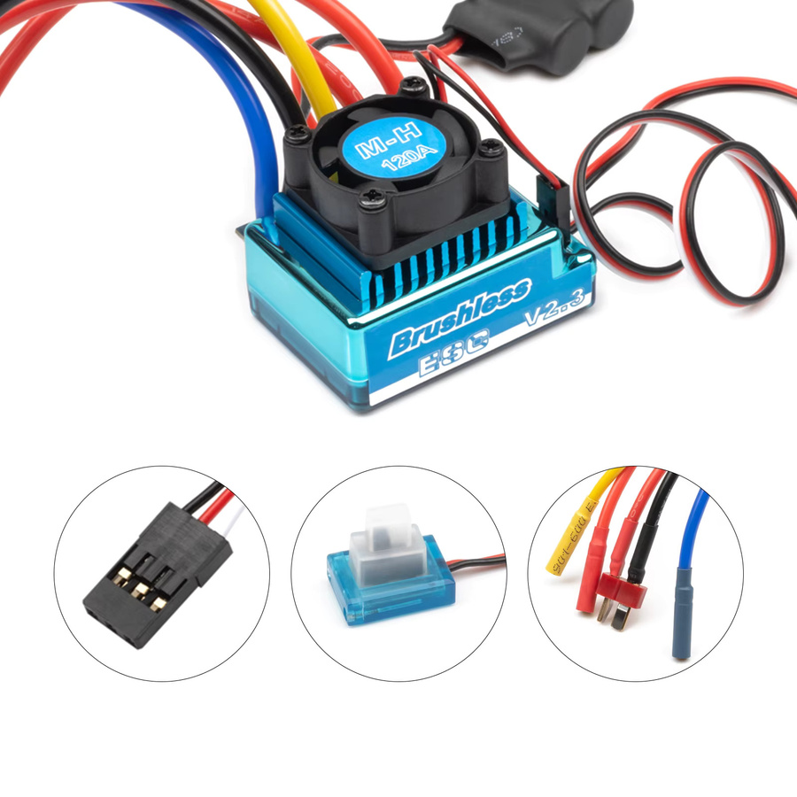 RCXAZ RC Motor 3650 5200KV Bürstenloser Motor & 120A Geschwindigkeitsregler Combo Kit, 1:10, Metall - Bild 2