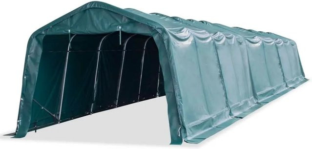 Furnicato Weidezelt Viehstall Dunkelgrün B: 16 m, T: 3,3 m, H: 2,56 m - Bild 1