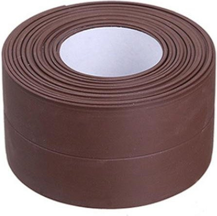 Houspace Dichtungsstreifen selbstklebend für Badezimmer und Küche, wasserdicht und schimmelresistent, Farbe: Braun, Breite: 2,2 cm, Länge: 3,2 m - Bild 1