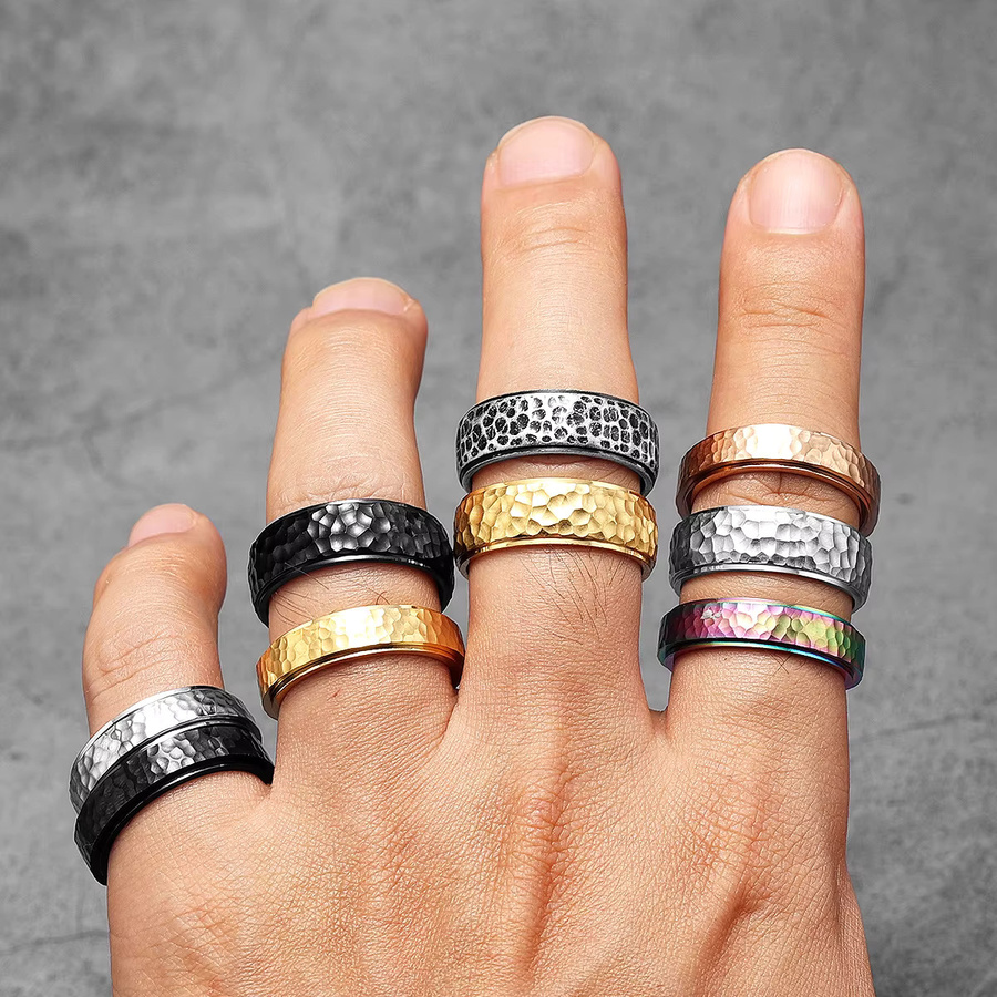 Forge Ring Edelstahl, Punk, Unisex - Bild 2