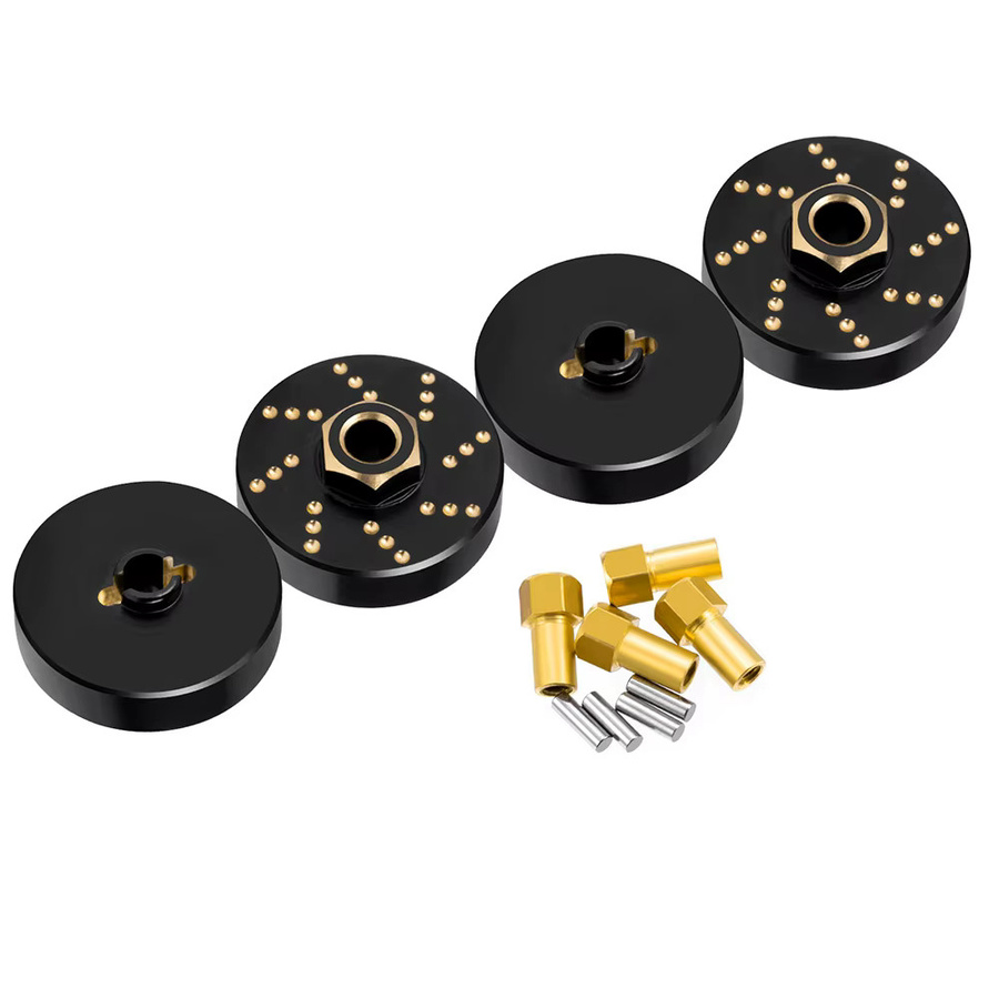 YEAHRUN TRX4M Rad-Sechskant-Treiber-Adapter Messing Gegengewicht, 4-teiliges Set, 1:18 - Bild 3