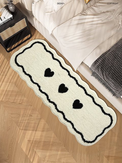 VIKAMA Teppich für Schlafzimmer und Wohnzimmer in Beige, rutschfest und rechteckig, B/T: 40 x 40 cm - Bild 1