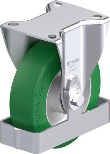 Blickle Stahlblech-Bockrolle B-ALST 125K-FS in Silber, Rad-Durchmesser: 125 mm, Tragfähigkeit: 250 kg - Bild 1