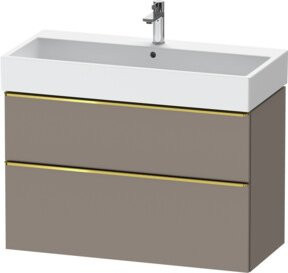 Duravit Waschtischunterschrank D-Neo Wandhängend Grau Hochglanz B/T/H: 98,4 x 44,2 x 62,5 cm - Bild 1