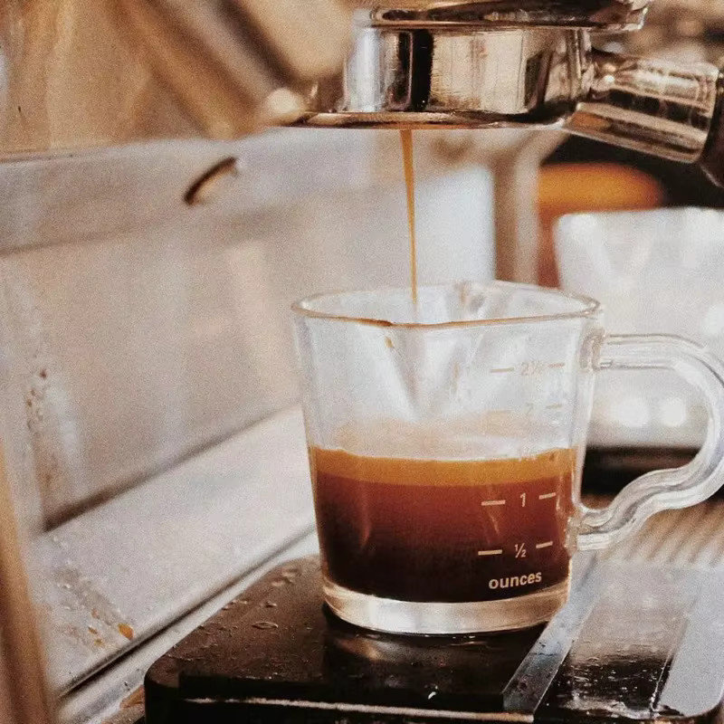 Hitzebeständiger Espresso-Messbecher aus Glas, transparent, 70 ml - Bild 3