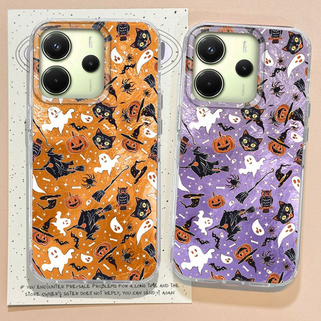 Xiaomi Handyhülle mit Halloween Kürbis Geist Gesicht Design für Redmi Note 14 13 12 11 10 11S 10S 9 Pro 15 15C 14C 13C A3X A1 A2 A3 A4 9C 9A Abdeckung - Bild 1