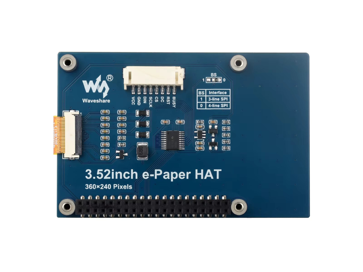 Waveshare 3,52 Zoll E-Paper-Display (B) E-Ink-Display in Rot/Schwarz/Weiß mit SPI für Raspberry Pi, Jetson-Serie und RDK X3 - Bild 2