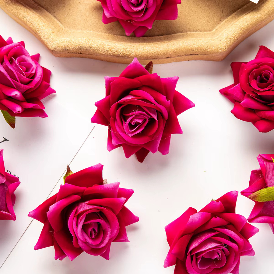 Smr Künstliche Seidenrosen für Hochzeit und DIY Dekoration, 50 Stück - Bild 2