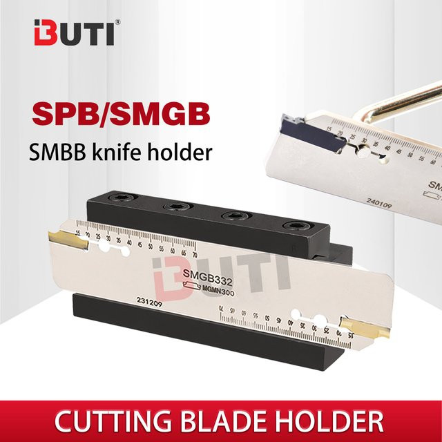 BUTI Doppelkopf-Schneidplatte für CNC SMGB TGB332 SPB326 in Silber mit seismisch beständigen erweiterten Schneidklingen für tiefe Außenschneidungen - Bild 1
