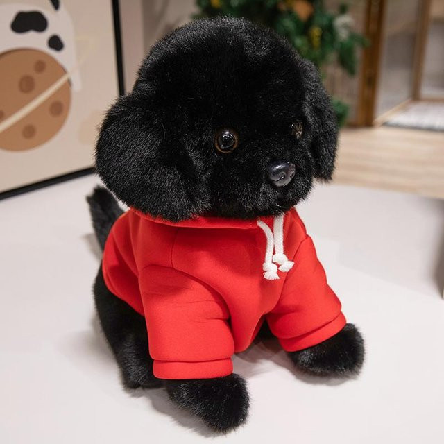 Yiran toy Labrador Plüschtier, Cartoon Verkleideter Hund, Schwarz, Gelb - Bild 1