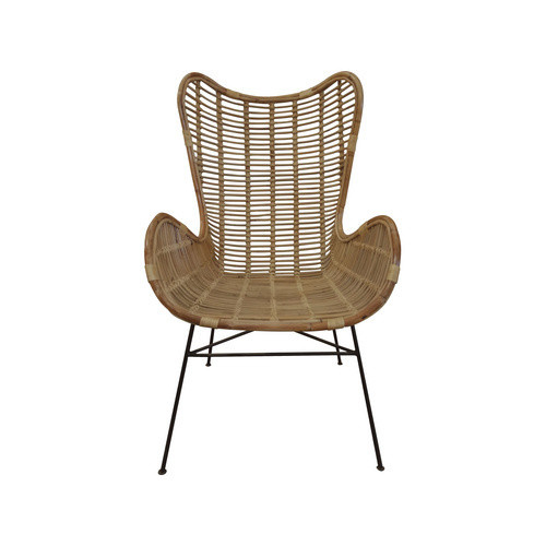 SIT Sessel RATTAN in Beige mit Metallgestell, B/H/T: 75 x 113 x 84 cm - Bild 3