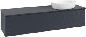 V&B Waschtischunterschrank Antao mit Frontstruktur in Blau lackiert, B/T: 160 x 50 cm - Bild 1